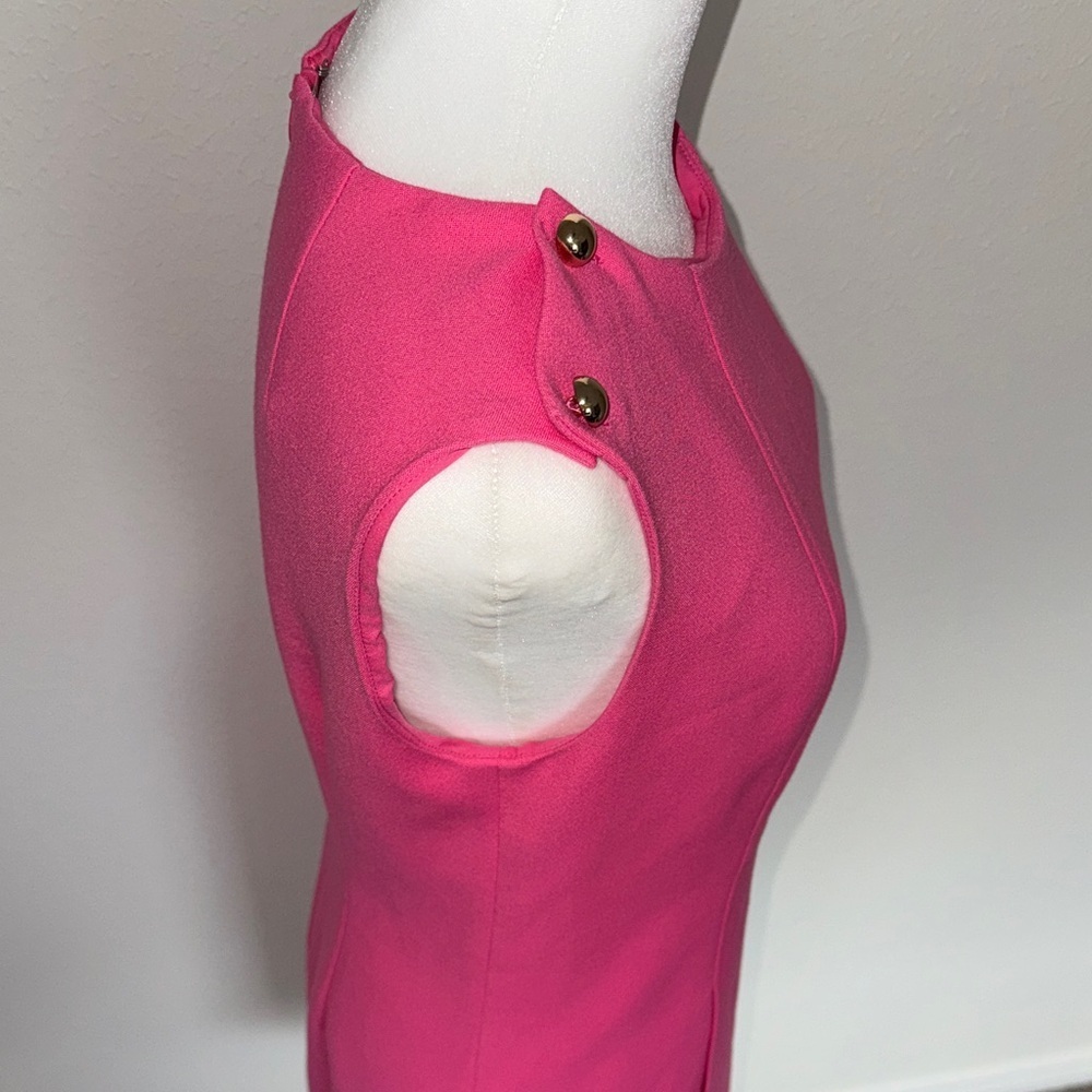 Shoshanna Vibrant Pink Professional Mini Sleeveless Dress Size 4 - Picture 7 of 10